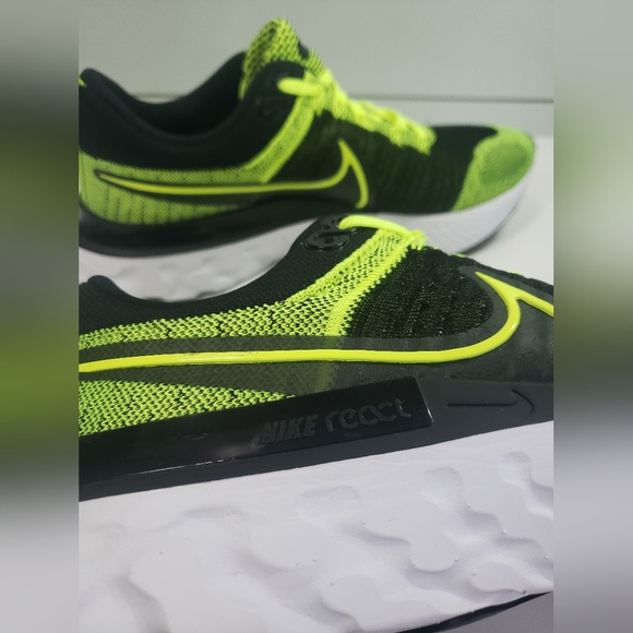 Nike React Infinity Run FlyKnit 2 Volt Black Running Training Sneakers Men's 13 - Picture 6 of 11